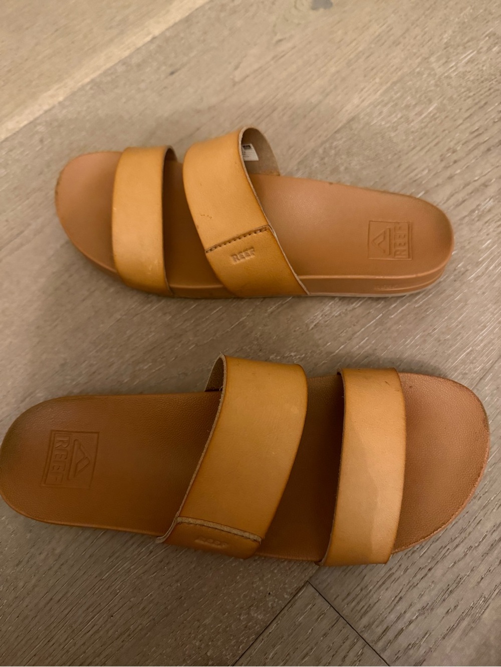 Reef Women's Tan Double-Strap Slide Sandals - Picture 3 of 6